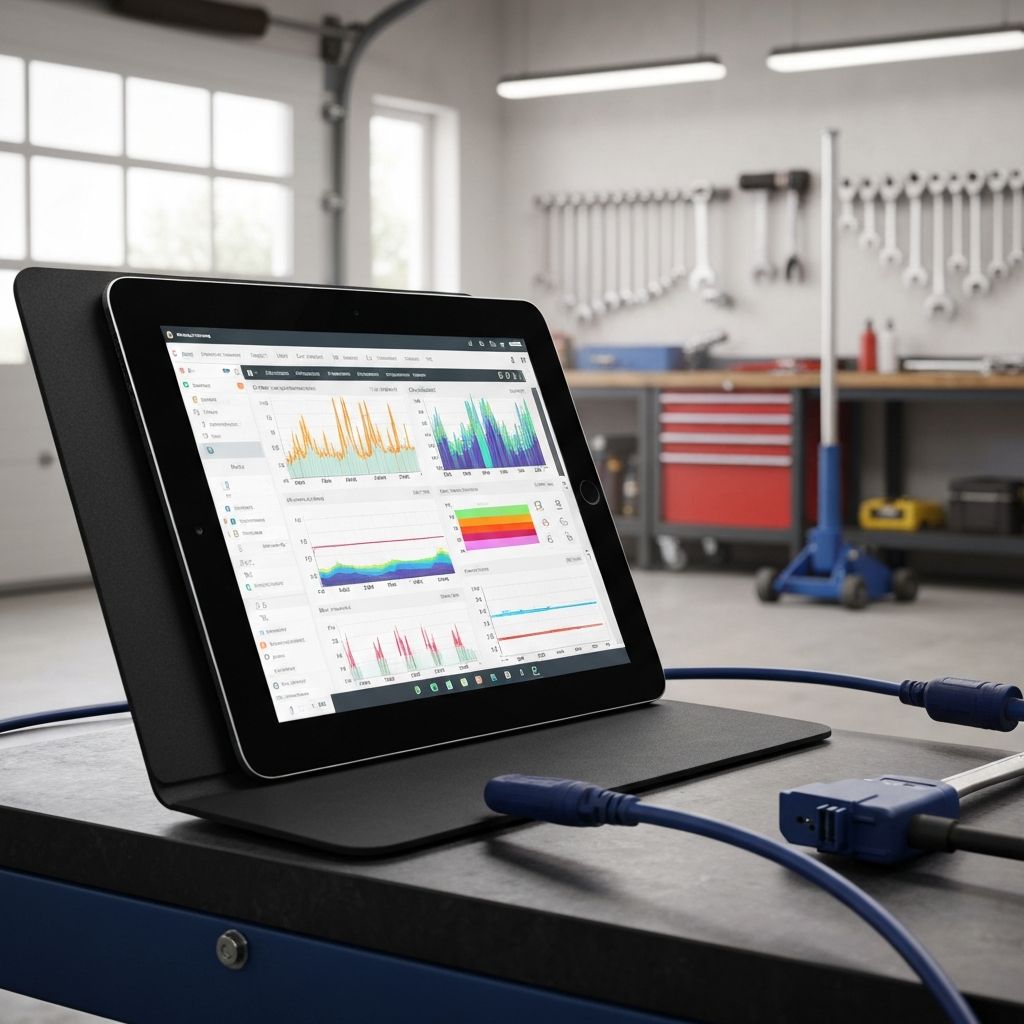 Profesjonalna diagnostyka na tablecie w warsztacie